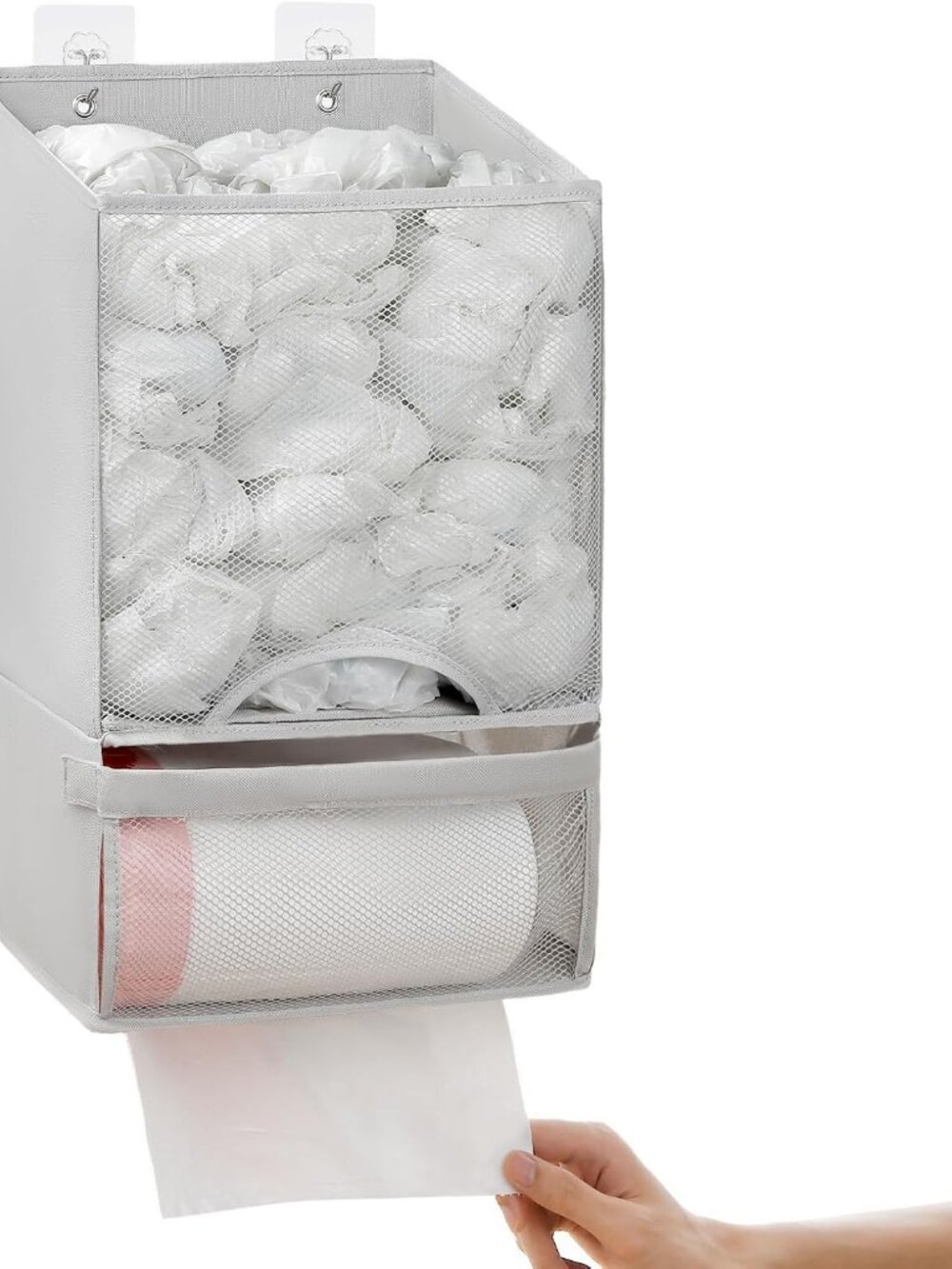 Bag Saver - Extra Large 2 in 1 Plastic Bag Holder Storage, Durable Mesh Grocery